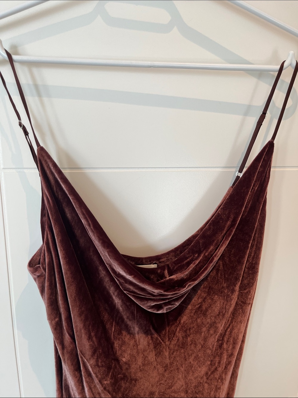 Wilfred Velvet Slip Dress in Soft Rust - Picture 4 of 7